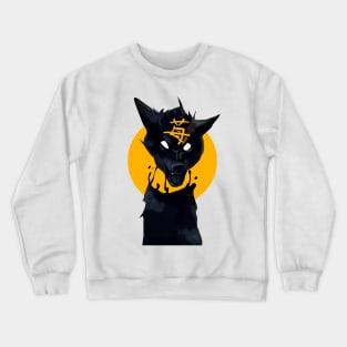 Inugami Yellow Japanese Demon Dog Spirit Yokai Crewneck Sweatshirt